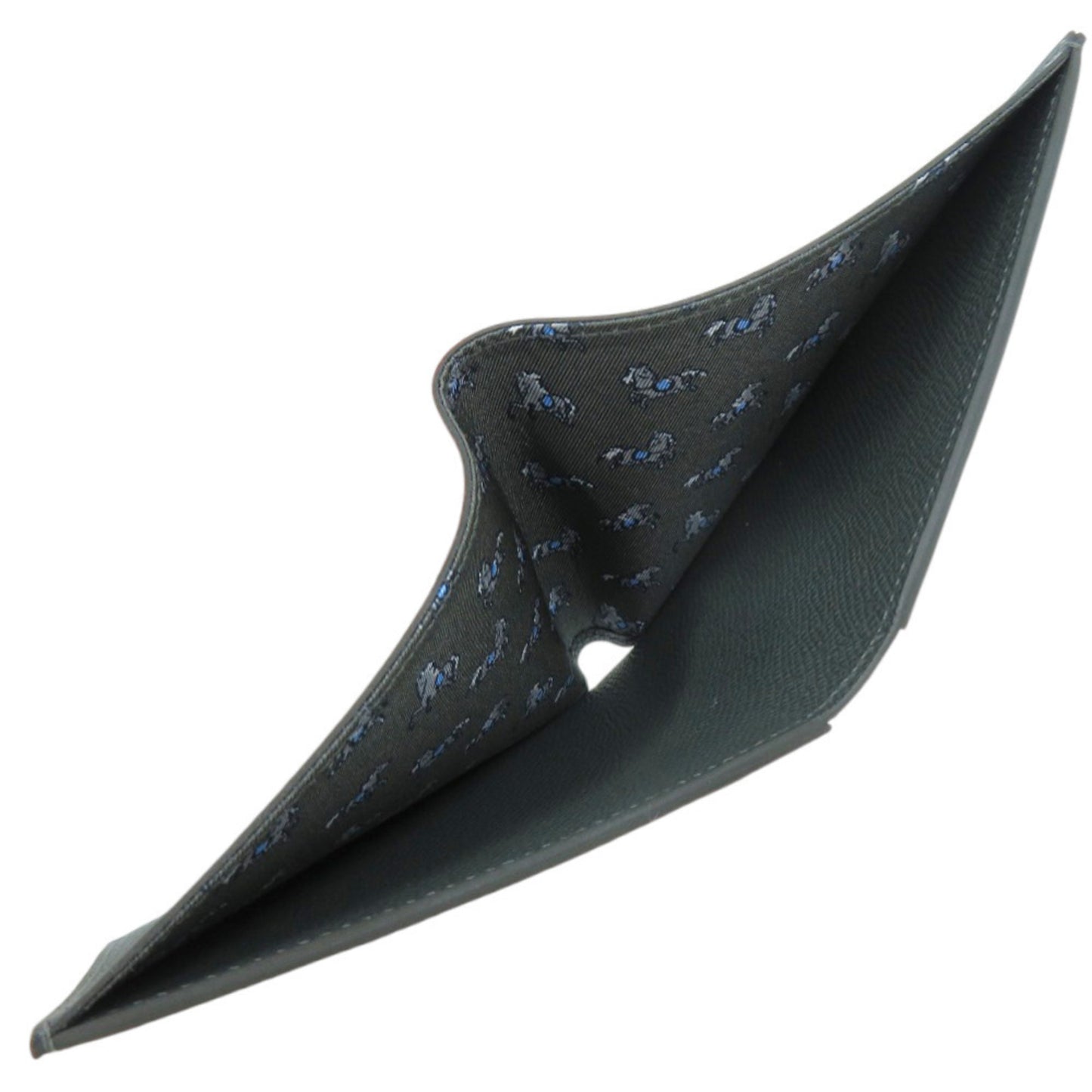 Unused Herms Mc2 Citizen Twill Compact Epsom Leather Vert Mangrove K Stamp (Made In 2025) Bi-Fold