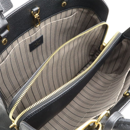 Louis Vuitton Monogram Empreinte Montaigne Mm Handbag/Shoulder Bag In Noir And Black