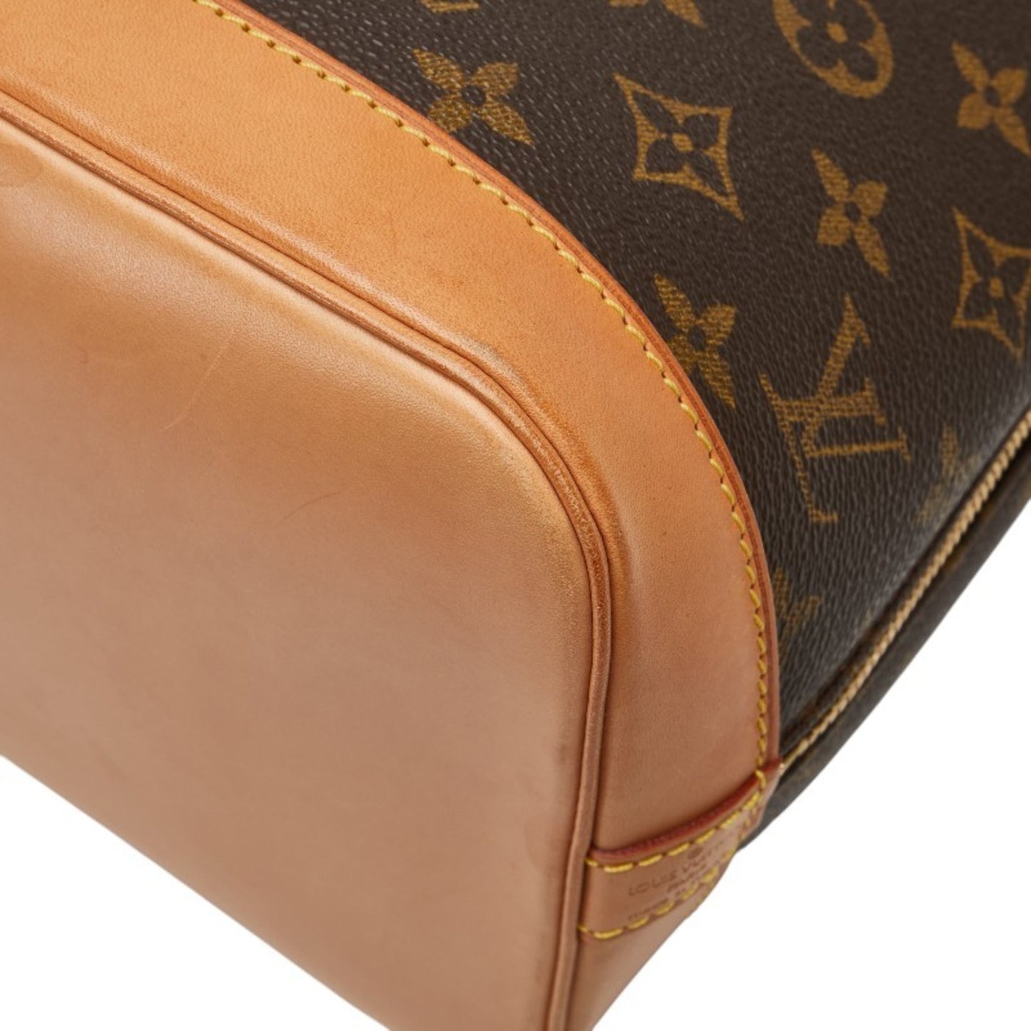 Louis Vuitton Monogram Alma Handbag M51130 Brown Leather