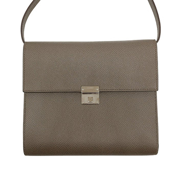 Hermes Click 16 Shoulder Bag Pouch Wallet Epsom Leather Etoupe Greige #A