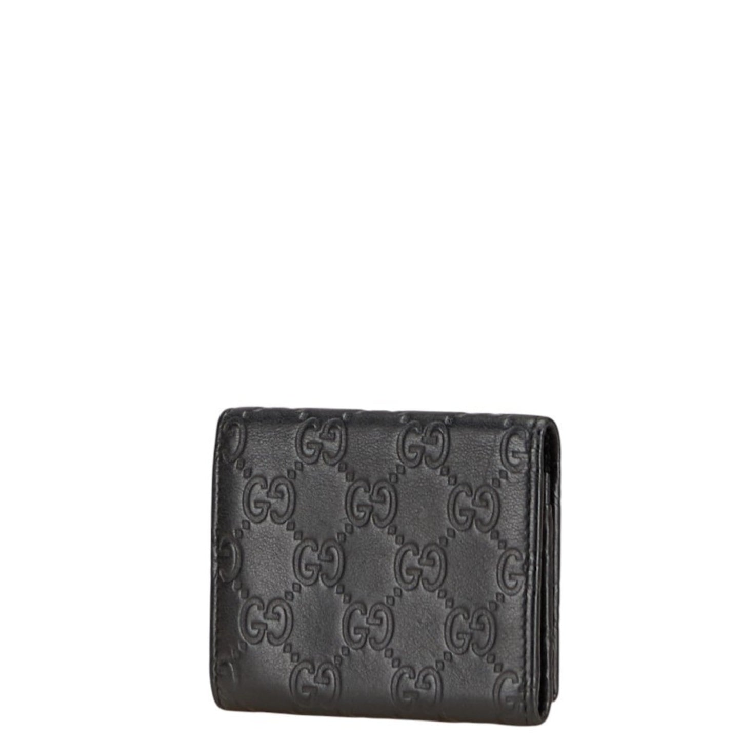 Gucci Guccissima Business Card Holder/Card Case 120965 Black Leather