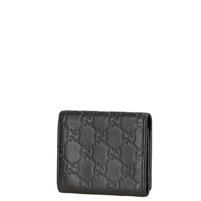 Gucci Guccissima Business Card Holder/Card Case 120965 Black Leather