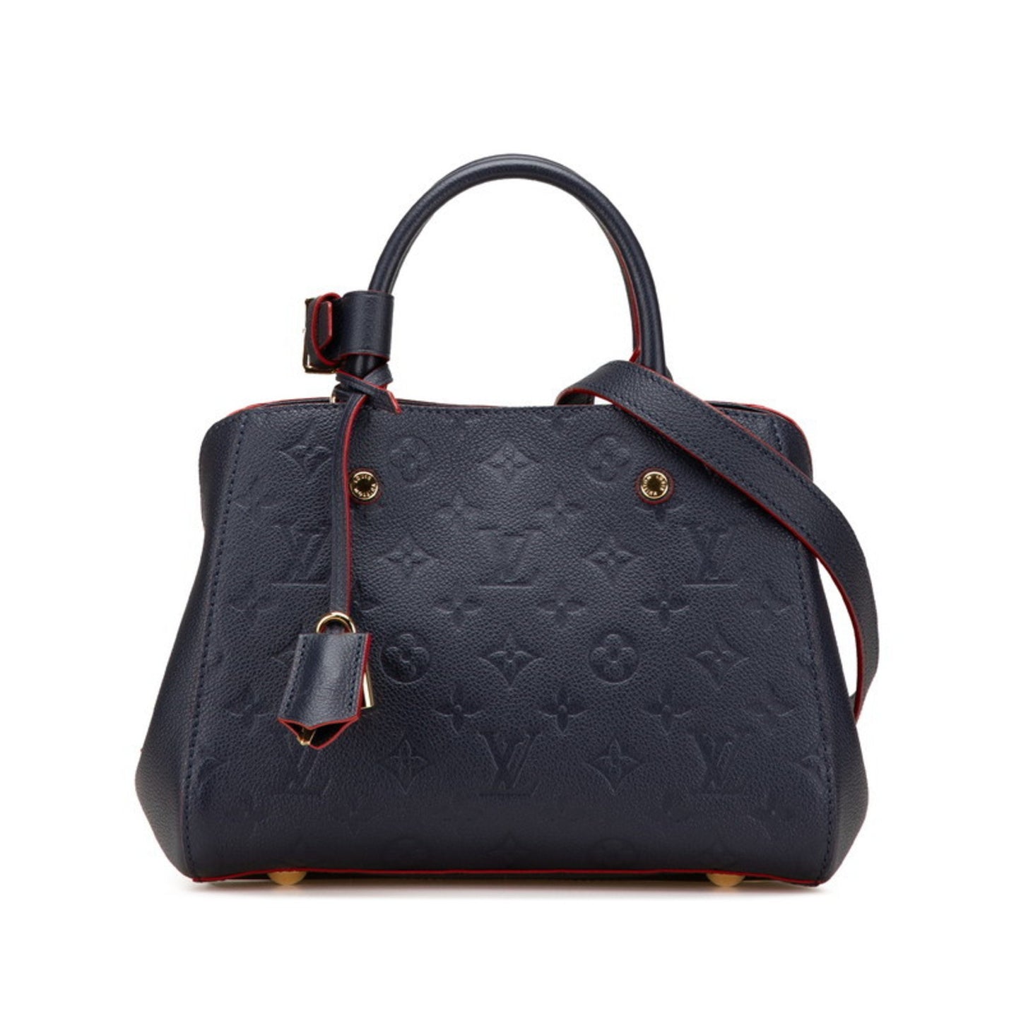 Louis Vuitton Monogram Empreinte Montaigne Bb Shoulder Bag/Handbag 2-Way M42747 Marine Rouge Navy