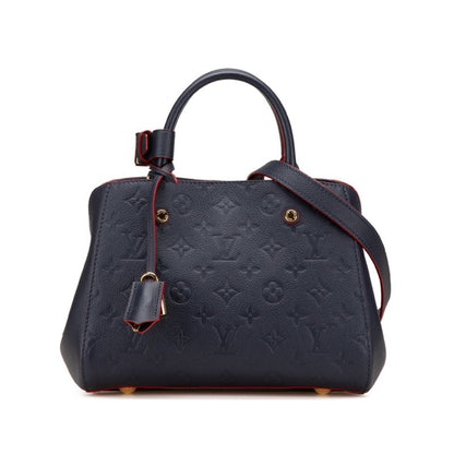 Louis Vuitton Monogram Empreinte Montaigne Bb Shoulder Bag/Handbag 2-Way M42747 Marine Rouge Navy