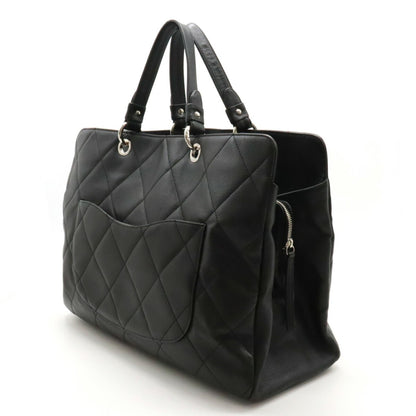 Chanel Chanel Matelasse Coco Mark Tote Bag Large Caviar Skin Leather Black 6886