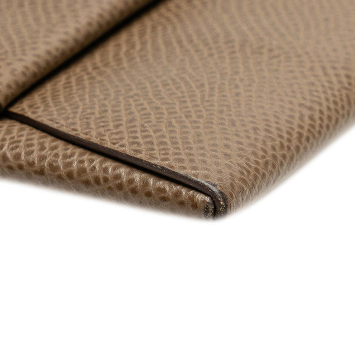 Herms Bastia Wallet/Coin Purse Etoupe Gray Epsom Leather