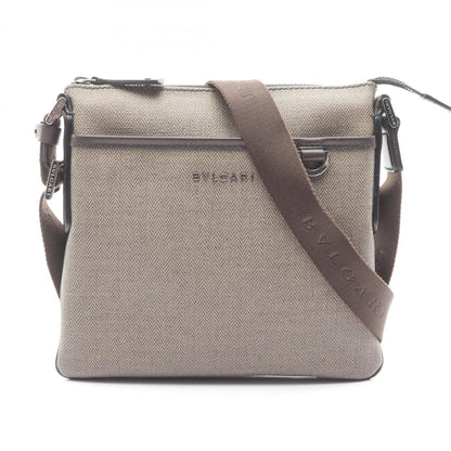 Bvlgari Weekend Shoulder Bag In Coated Canvas And Leather