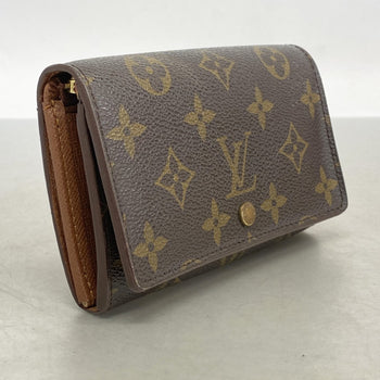 Louis Vuitton Monogram Porte Monnaie-Vieux-Tresor Wallet M61730 Brown