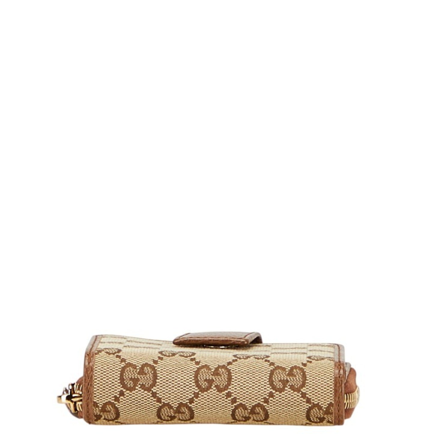 Gucci Gg Canvas Bifold Wallet 346056 Beige Brown Leather