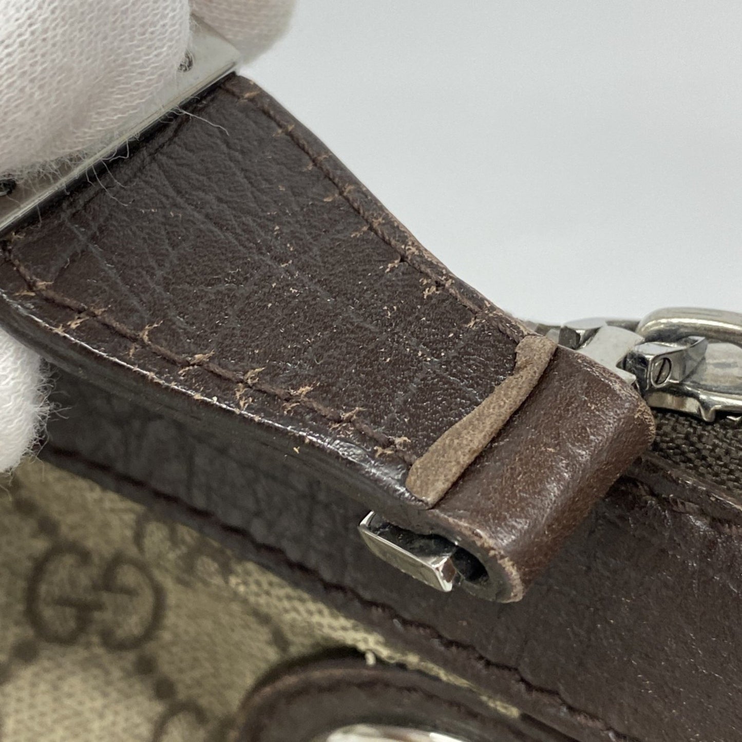 Gucci Gg Supreme Shoulder Bag 148476 Brown