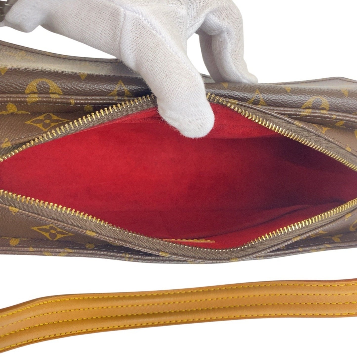 Louis Vuitton Monogram Viva Cite Mm Brown Leather Shoulder Bag With Gold Hardware