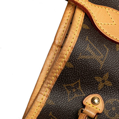 Louis Vuitton Monogram Neverfull Mm Shoulder Bag Tote M40156 Brown Leather