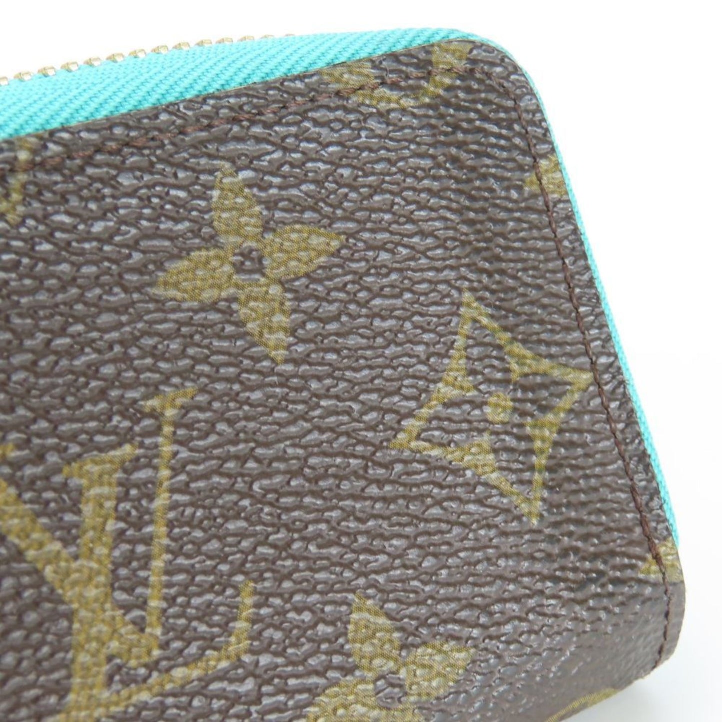 Louis Vuitton Multicart Card Case M60910 Monogram Turquoise Blue Brown