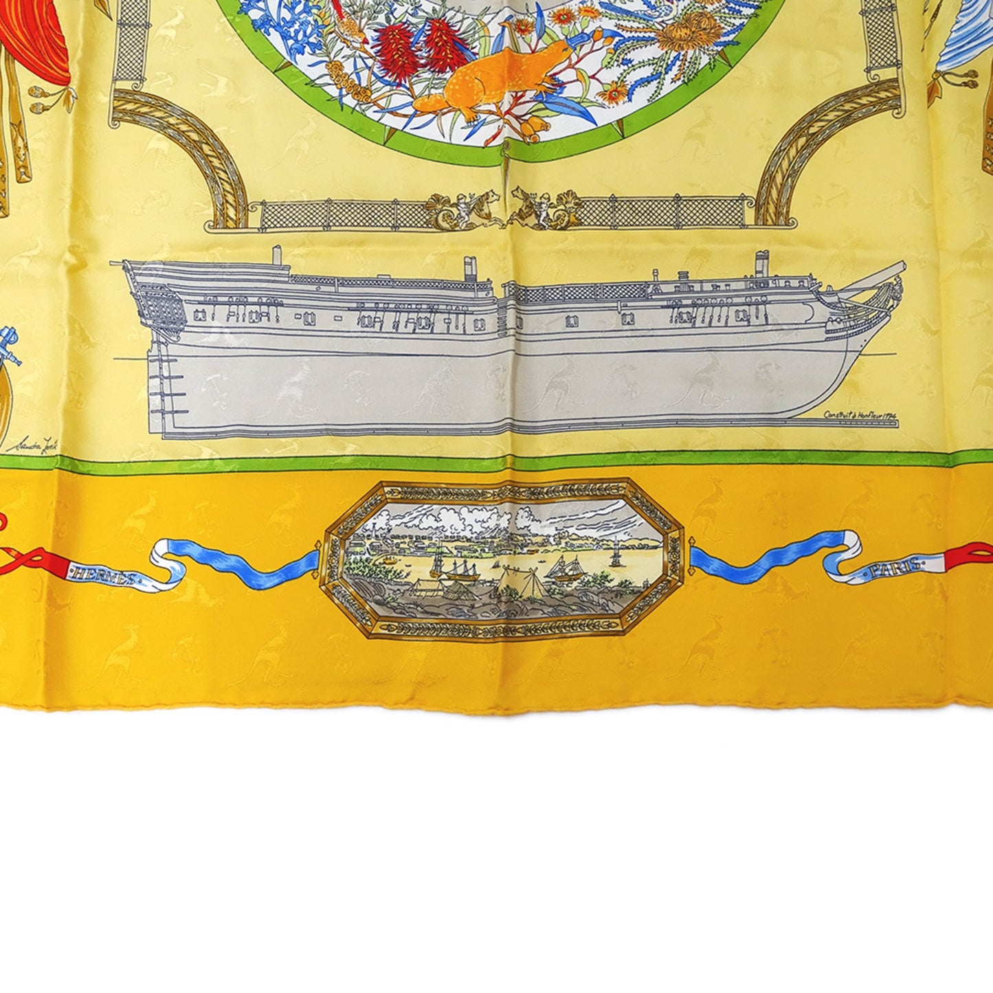 Herms Hermes Women'S Carr 90 "Le Geographe" Scarf