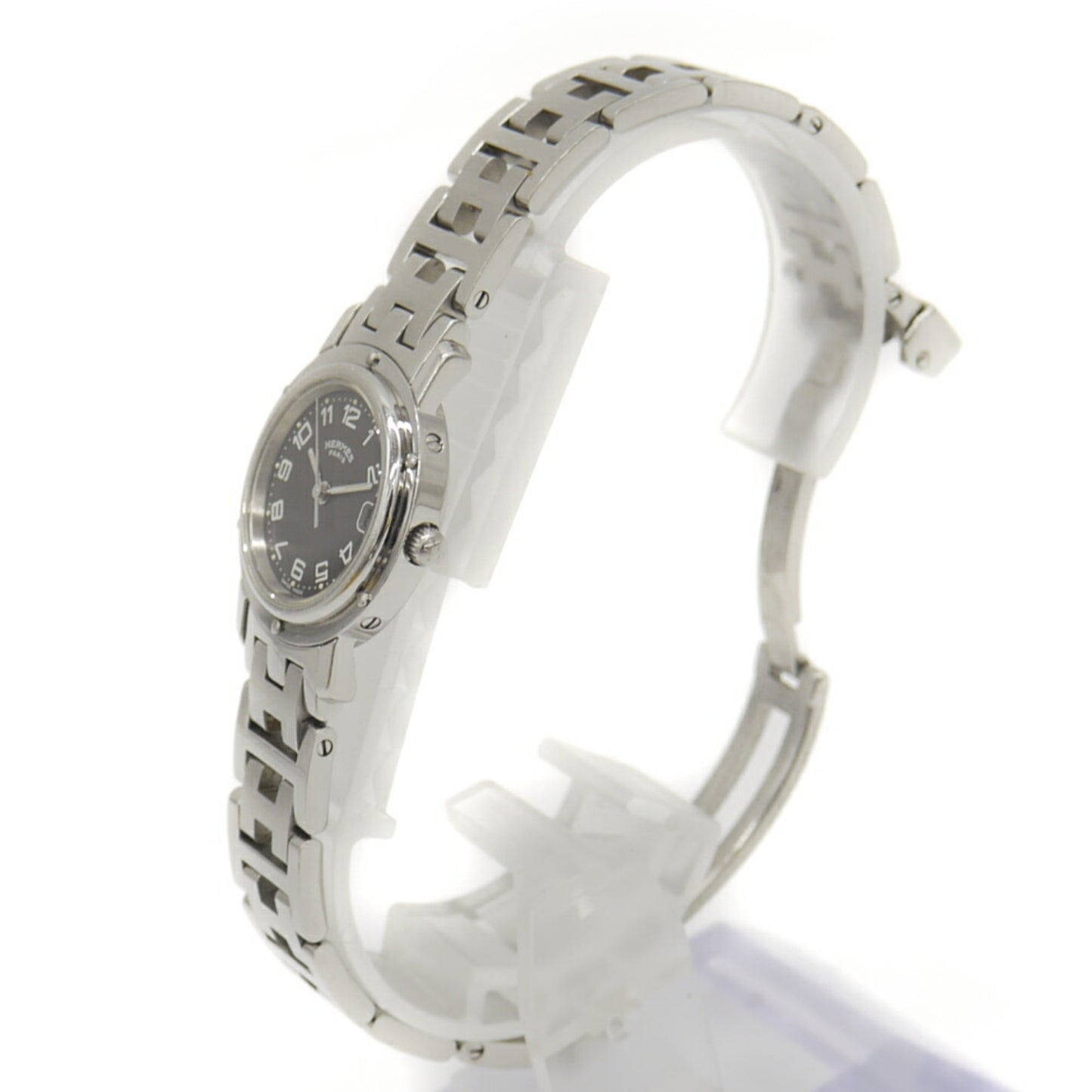 Hermes Clipper Watch Cl4.210 Quartz Gray Dial