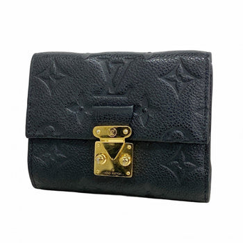 Louis Vuitton Monogram Empreinte Metisse Compact Tri-Fold Wallet M80880 Noir