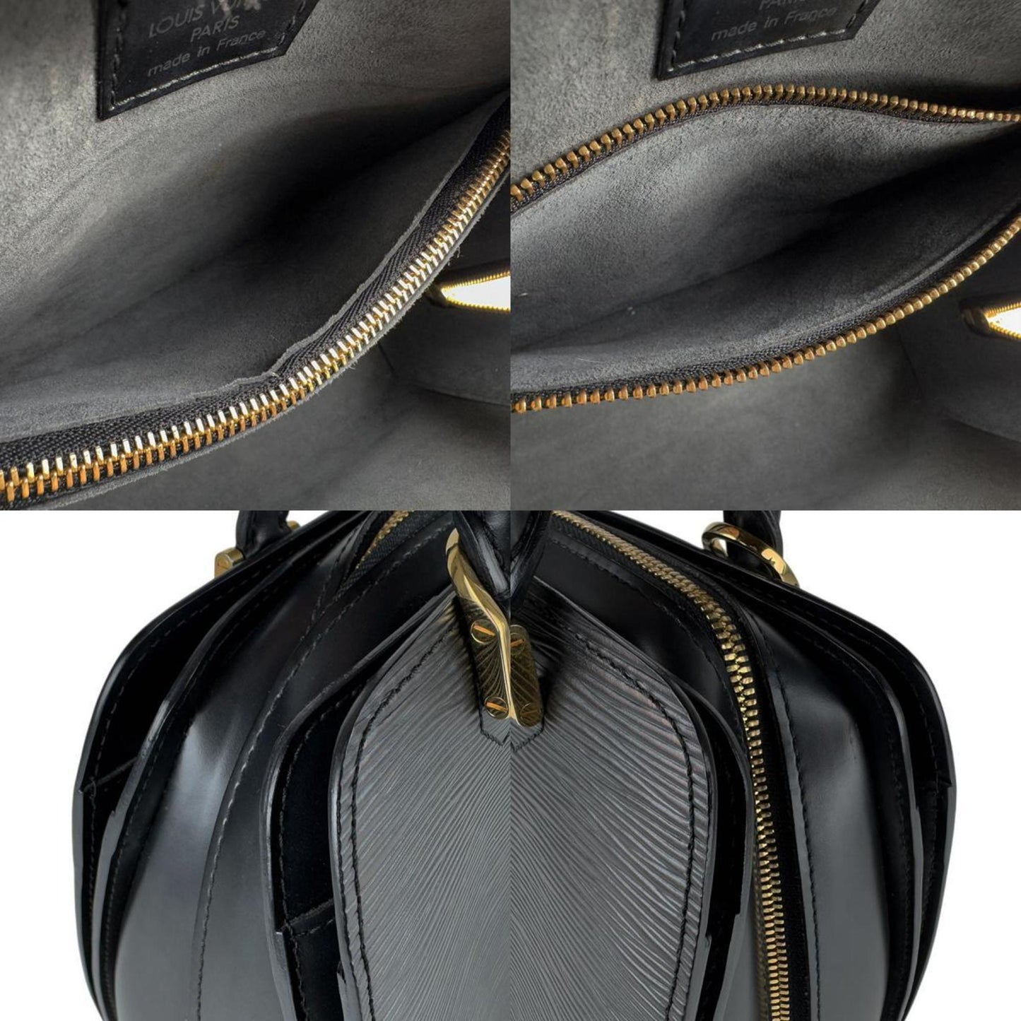 Louis Vuitton Epi Pont Neuf Handbag In Black And Gold