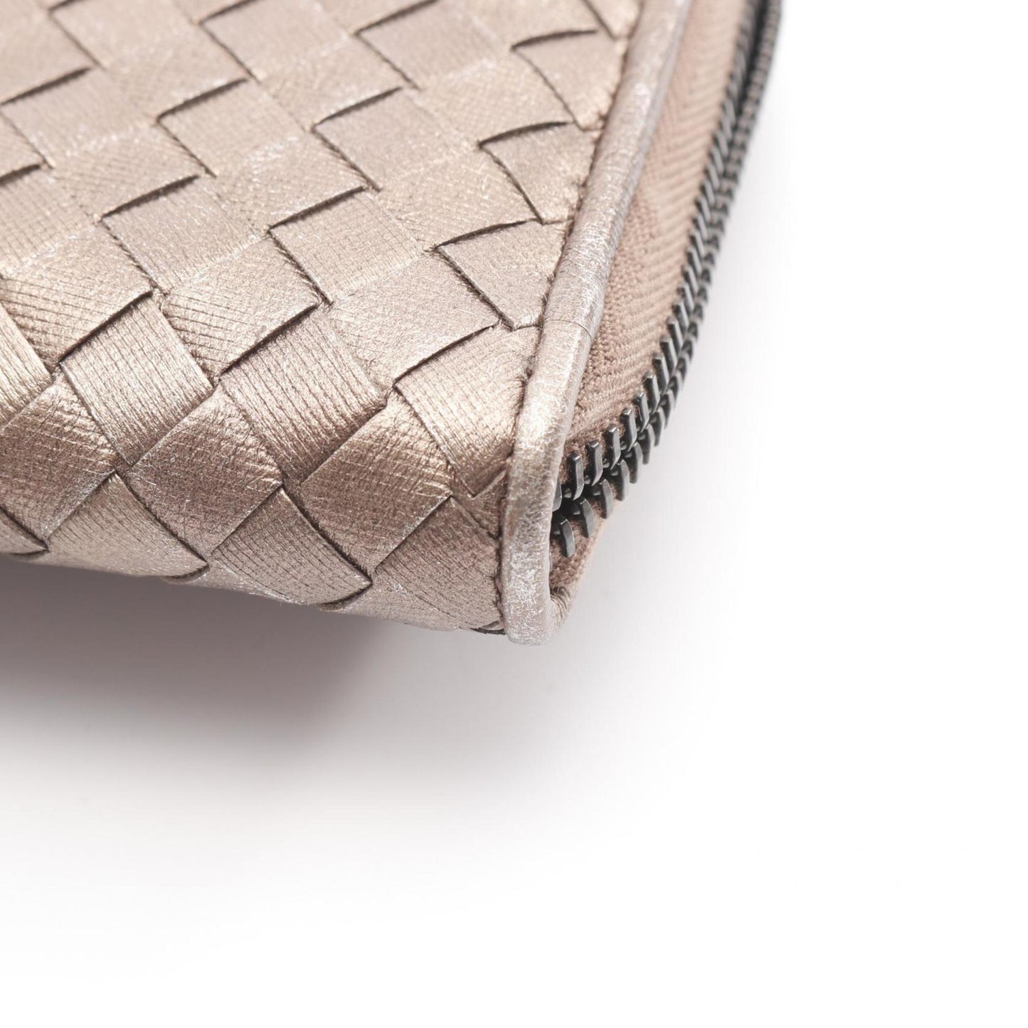 Bottega Veneta Intrecciato Leather Round Long Wallet