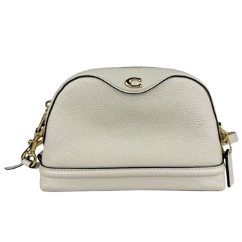 Coach Coach Shoulder Bag Leather Ivory