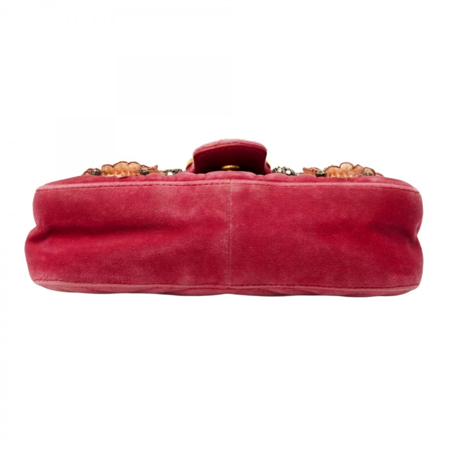 Gucci Gg Marmont Shoulder Bag 446744 Velvet Pink