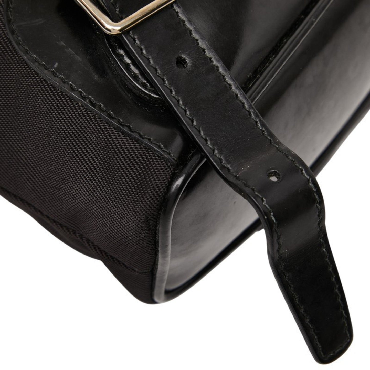 Gucci Bamboo Mini Backpack 003.1998.0030 Black Nylon Leather