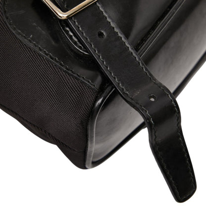 Gucci Bamboo Mini Backpack 003.1998.0030 Black Nylon Leather