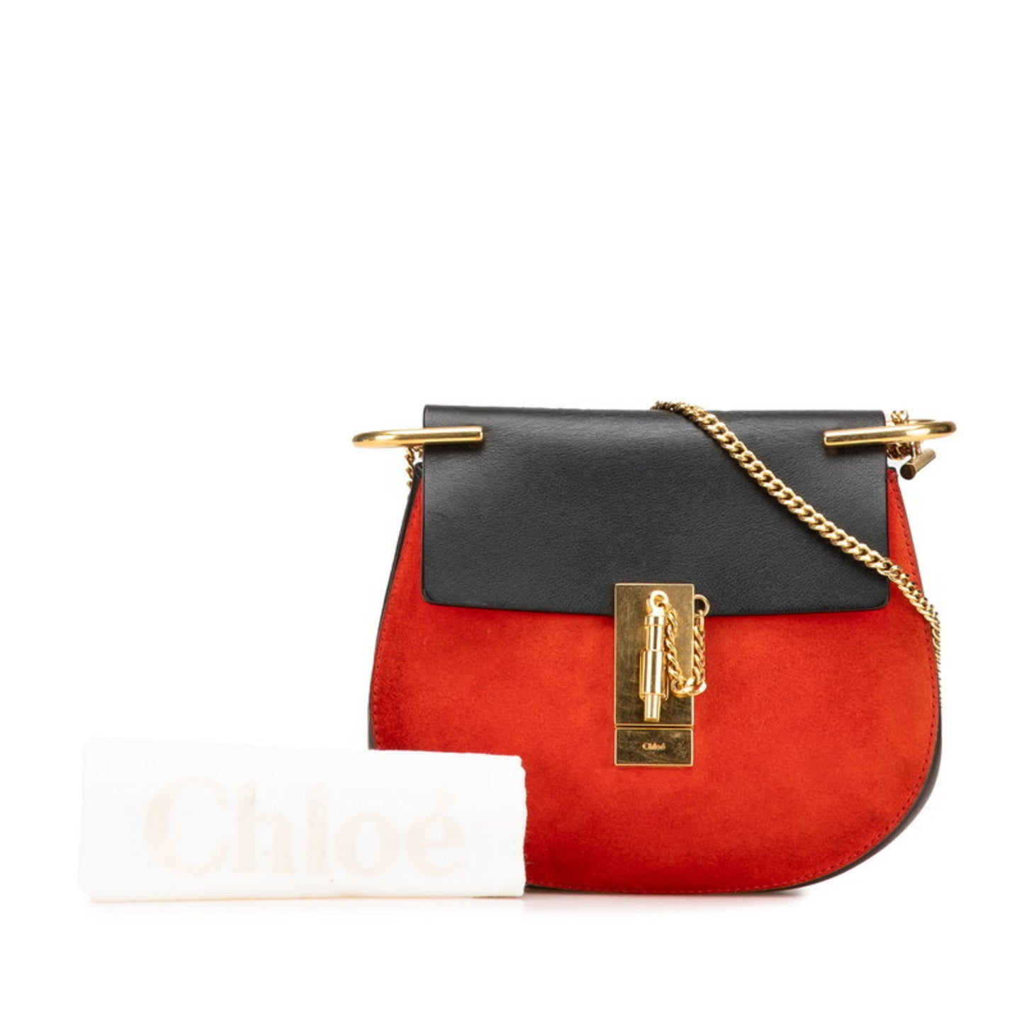 Chlo Chloe Drew Crossbody Chain Shoulder Bag In Red