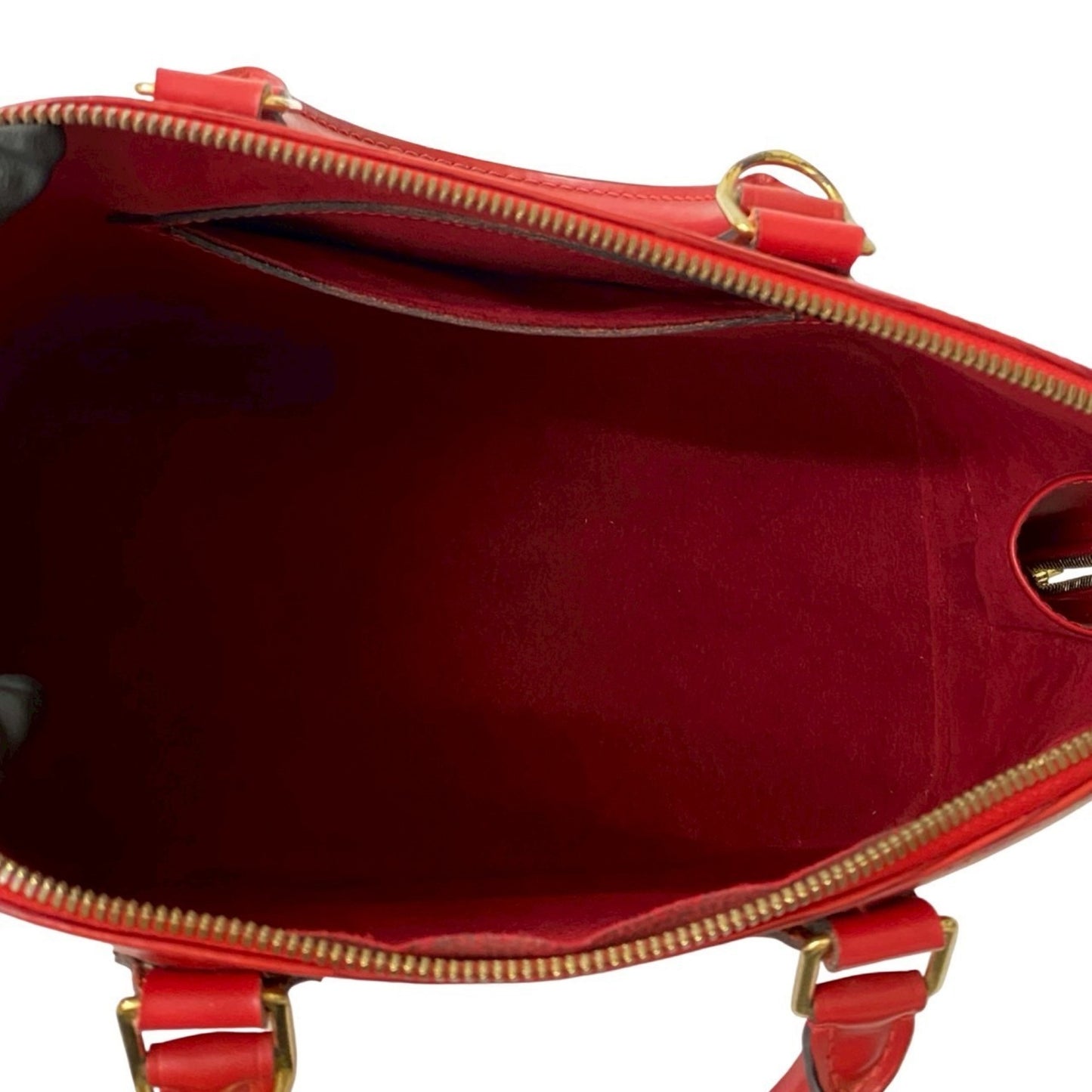 Louis Vuitton Alma Epi Leather Mini Tote Bag In Castilian Red