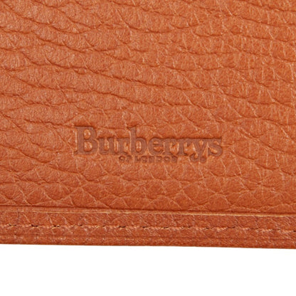 Burberry Nova Check Logo Bifold Wallet Brown Leather