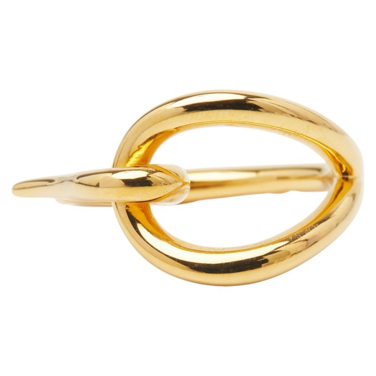 Hermes Jumbo Scarf Muffler Ring Gold Plated