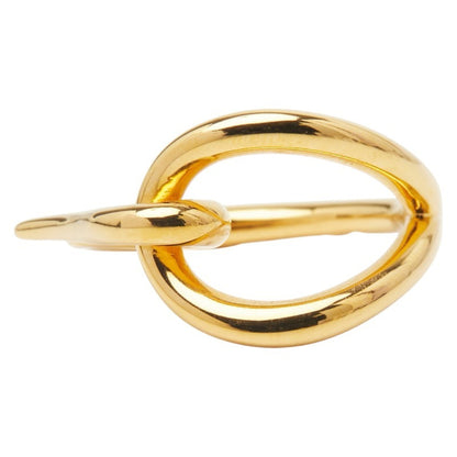 Hermes Jumbo Scarf Muffler Ring Gold Plated