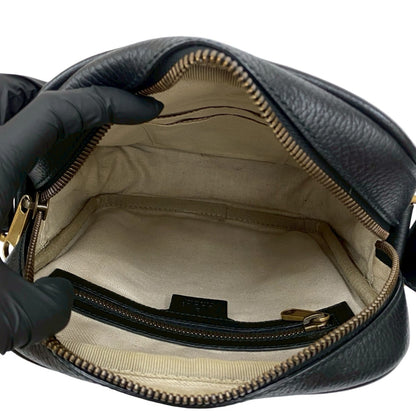 Gucci Sherry Line Gg Logo Leather Shoulder Bag