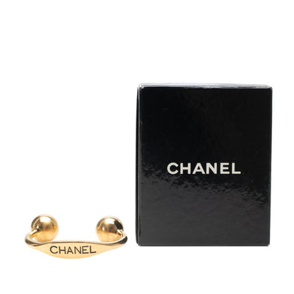 Chanel Vintage Logo Bangle Gold Plated