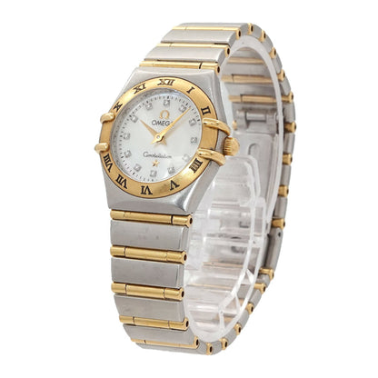 Omega Constellation Mini Two-Tone 1262 75 Women'S Watch With 12 Diamonds
