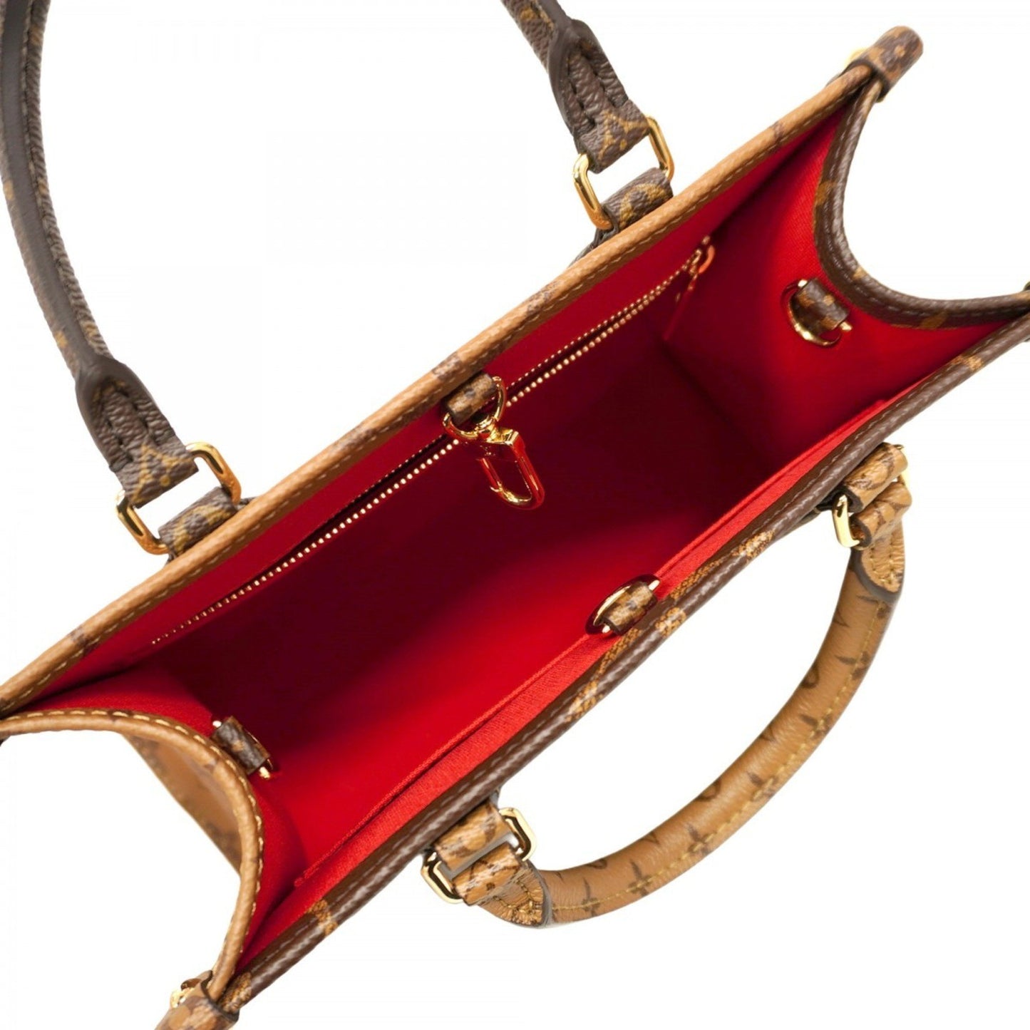 Louis Vuitton Monogram Giant Reverse On-The-Go Pm Handbag M46373 Brown 2-Way Bag