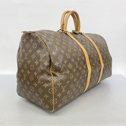 Louis Vuitton Monogram Keepall 55 Boston Bag M41424 Brown