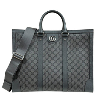 Gucci Large Ophidia Tote Bag In Gg Supreme Canvas (724665) - Gray