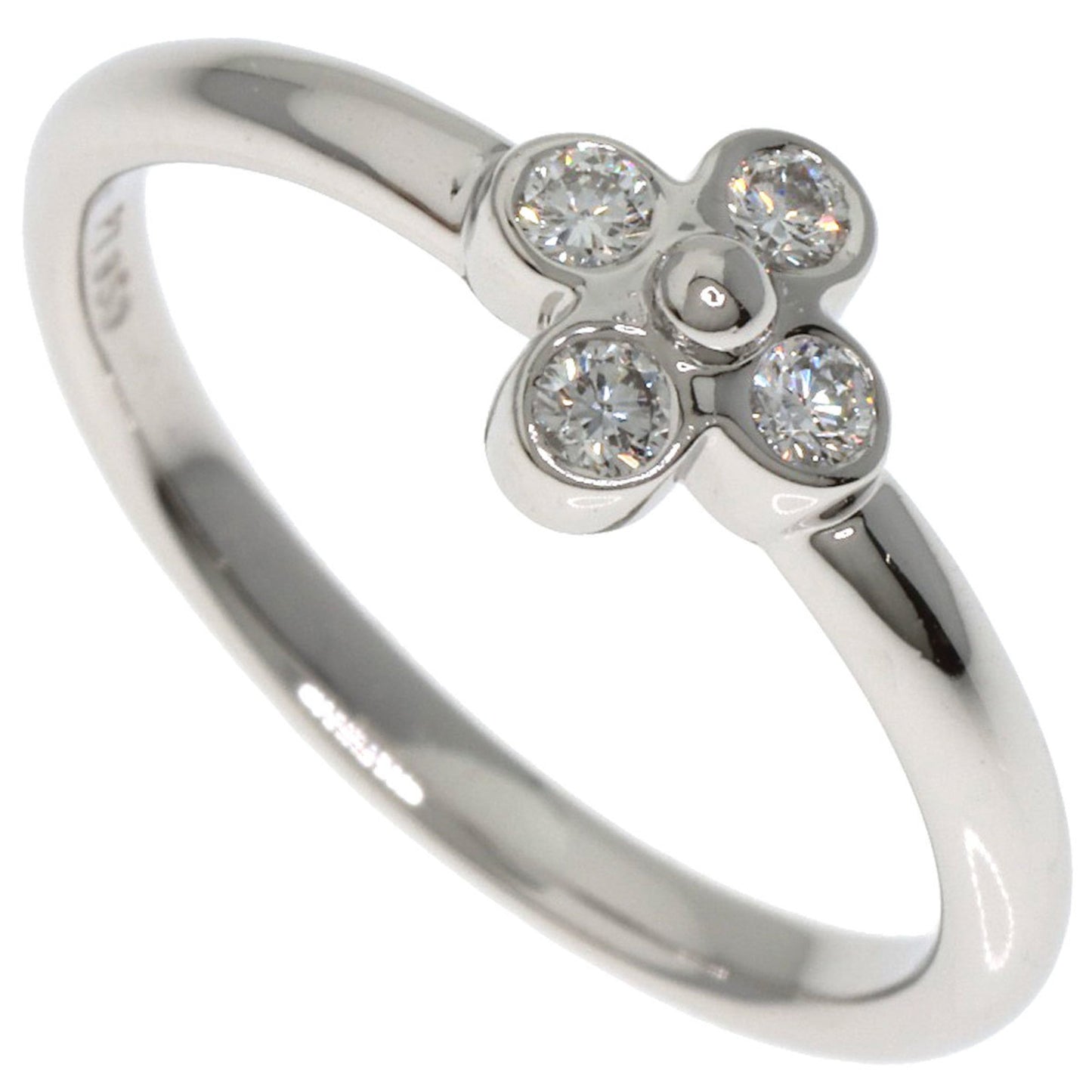 Tiffany Bezel-Set Diamond Ring In Platinum Pt950