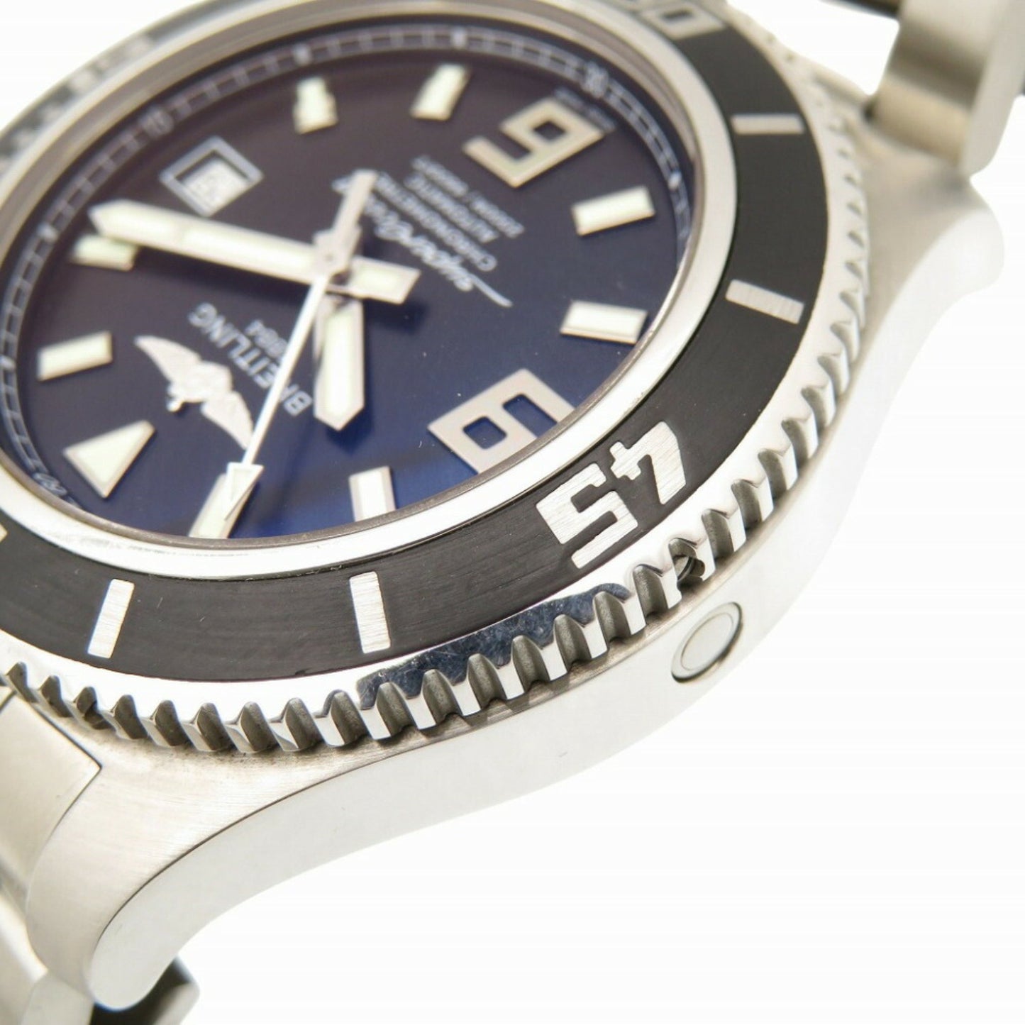 Breitling Superocean 44 A17391 Automatic Watch Stainless Steel Black Dial 0129Breitling