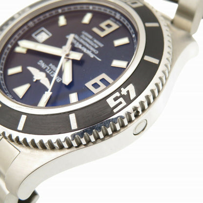 Breitling Superocean 44 A17391 Automatic Watch Stainless Steel Black Dial 0129Breitling