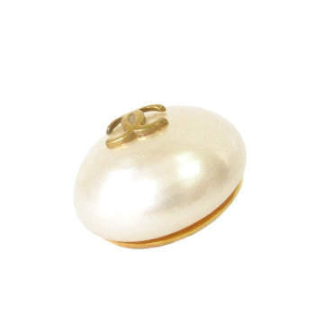 93P Chanel Vintage Pearl Coco Mark Pin Brooch