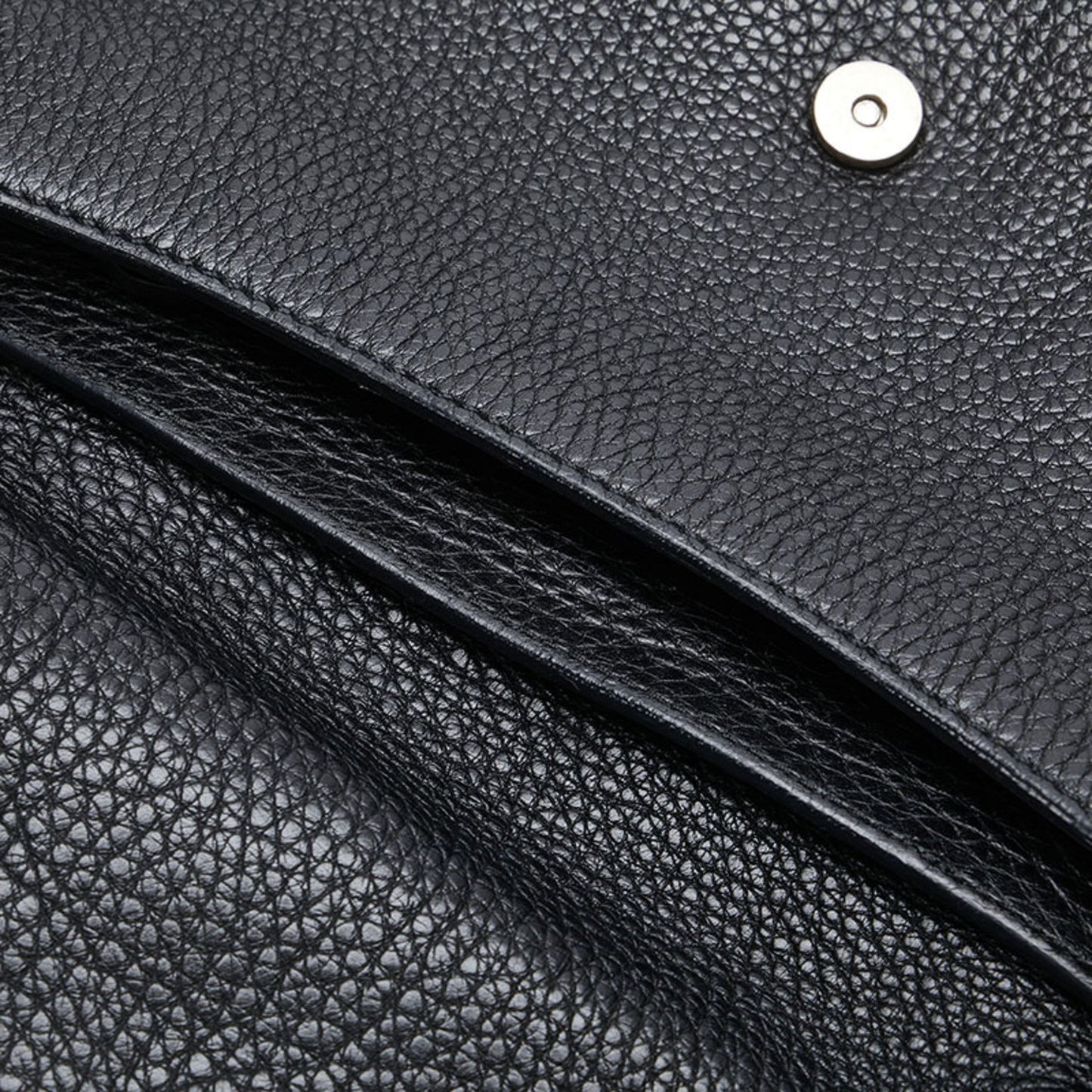 Prada Triangle Logo Plate One-Shoulder Bag Black Leather