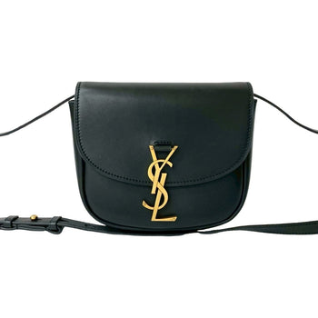 Yves Saint Laurent Saint Laurent Paris Kaia Small Ysl Logo Leather Shoulder Bag/Pochette In Black