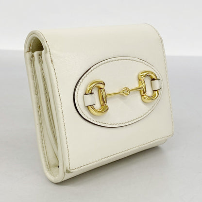 Gucci Horsebit Wallet 621891 Leather White