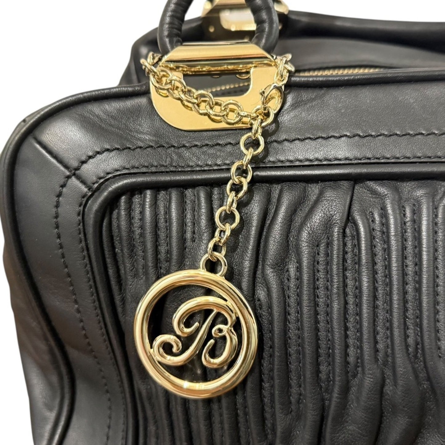 Bally Guendalina-Tg Nappa Leather Gathered Boston Bag