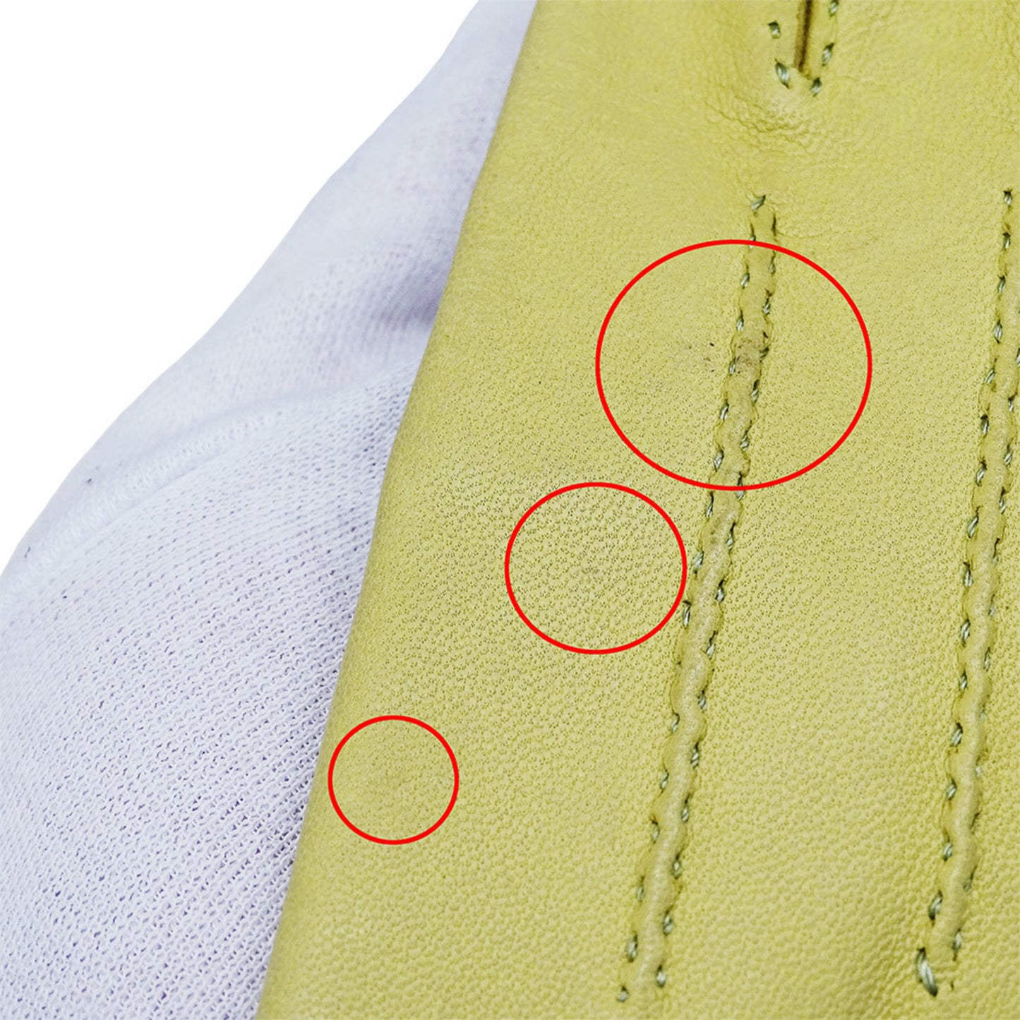 Hermes Herms Serie Women'S Leather Gloves In Lime Green