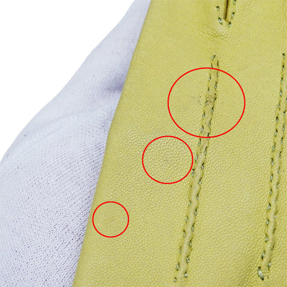 Hermes Herms Serie Women'S Leather Gloves In Lime Green