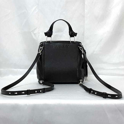 Bally 3Way Backpack Ec-21738 Black Hrryet Shoulder Bag Leather Bally Handbag