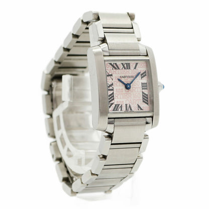Cartier Tank Franaise Sm W51035Q3 Pink Dial