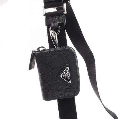 Prada Tessuto + Saffiano Shoulder Bag Nylon Saffiano Leather